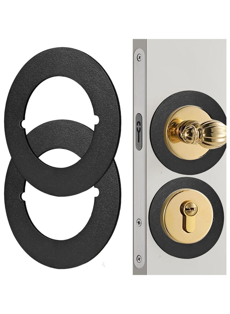 CMGTYYD. 2pc مقبض الأبواب لوحة ثابتة مقبض الأبواب المستديرة تعزيز مقبض الأبواب لوحة حشو إصلاح التثبيت لوحة الخلفية مناسبة للمنزل وغرفة المعيشة وغرفة النوم - Image 1