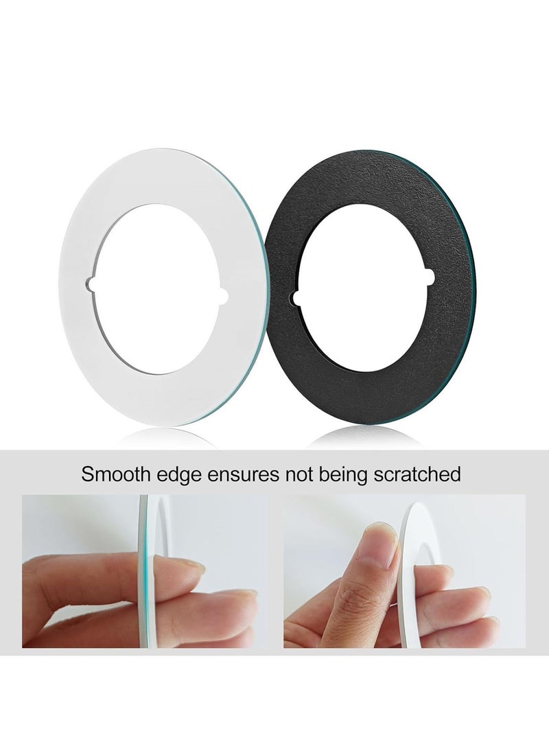 CMGTYYD. 2pc مقبض الأبواب لوحة ثابتة مقبض الأبواب المستديرة تعزيز مقبض الأبواب لوحة حشو إصلاح التثبيت لوحة الخلفية مناسبة للمنزل وغرفة المعيشة وغرفة النوم - Image 2