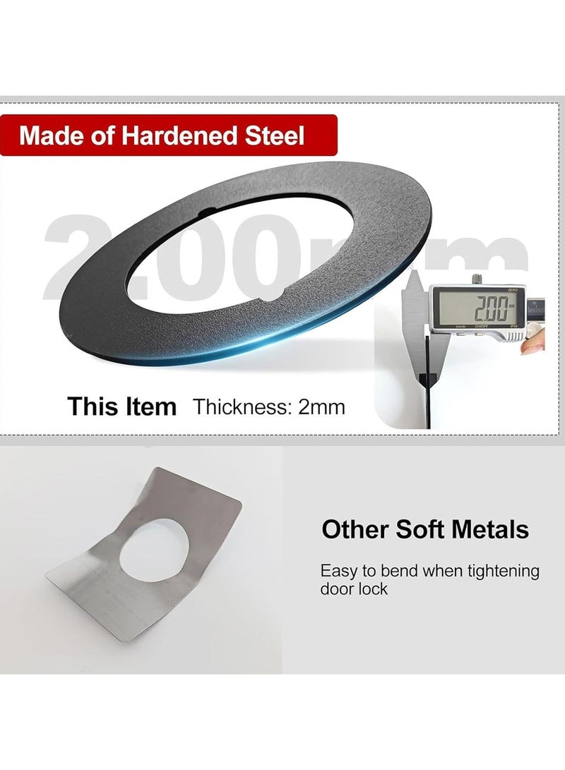 CMGTYYD. 2pc مقبض الأبواب لوحة ثابتة مقبض الأبواب المستديرة تعزيز مقبض الأبواب لوحة حشو إصلاح التثبيت لوحة الخلفية مناسبة للمنزل وغرفة المعيشة وغرفة النوم - Image 4