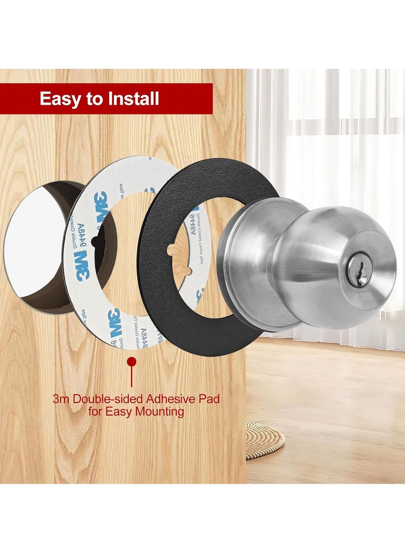 CMGTYYD. 2pc مقبض الأبواب لوحة ثابتة مقبض الأبواب المستديرة تعزيز مقبض الأبواب لوحة حشو إصلاح التثبيت لوحة الخلفية مناسبة للمنزل وغرفة المعيشة وغرفة النوم - Image 3