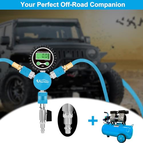 Uharbour 4 Tire Inflation System, 4 Tire Inflation Deflation System, 4 Tire Air Up Down System, 4 Tire Pressure Equalizer, Inflate or Deflate All 4 Tires at Once, Fits Up to 125" Wheelbase - Image 5
