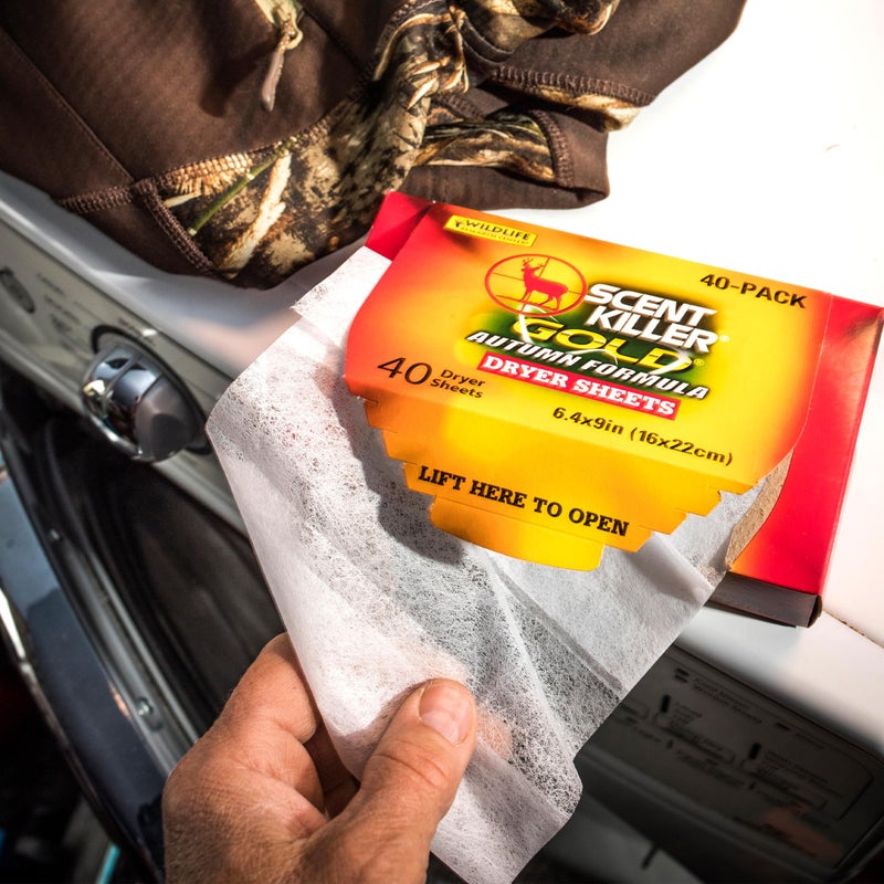 Wildlife Research Scent Killer Gold Autumn Formula Dryer Sheets for Hunting, Pack of 40 - Image 4