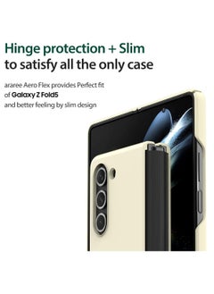 araree Araree Aero Flex Samsung Galaxy Z Fold 5 Case with Hinge Protection, Full Protective Slim Cover Protective Body (PC) with Hinge Protector (TPU), Compatible with Samsung Galaxy Z Fold 5 5G - Cream  - Image 2