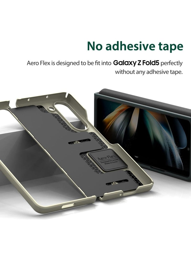araree Araree Aero Flex Samsung Galaxy Z Fold 5 Case with Hinge Protection, Full Protective Slim Cover Protective Body (PC) with Hinge Protector (TPU), Compatible with Samsung Galaxy Z Fold 5 5G - Cream - Image 4