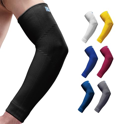 LP SUPPORT 668 Compression Elbow Sleeve - Arm Sleeve for Workouts, Sports & Weightlifting - for Golf and Tennis Elbow Brace for Men & Women (Black, M, 1pcs) - Image 1