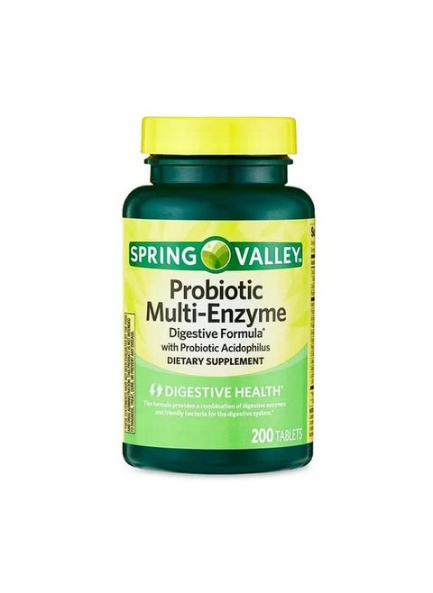 Probiotic Multienzyme Digestive Formula Tablets 200 Count