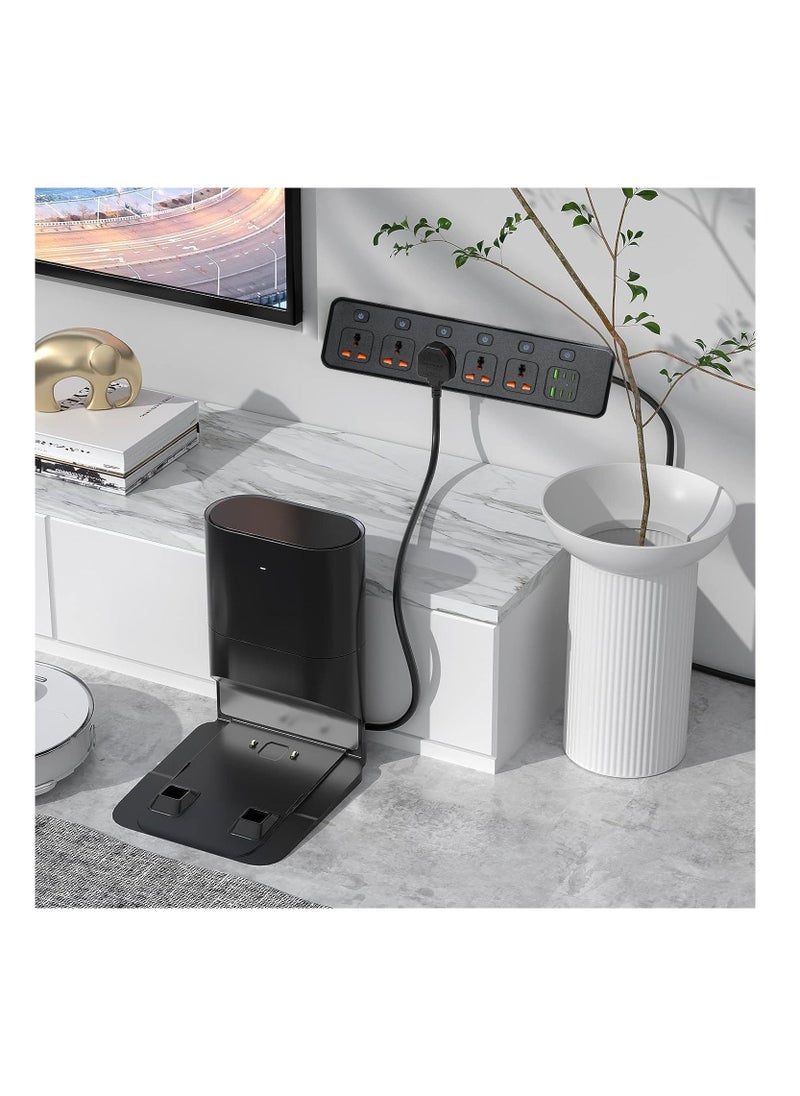 Anmi 3m Extension Lead 5 AC Way with 2 USB,4 Type-C Slots(5V 4.2A), 13Amp UK Plug Power(3250W/13A),Power Strip for Home Office (Black) - Image 3