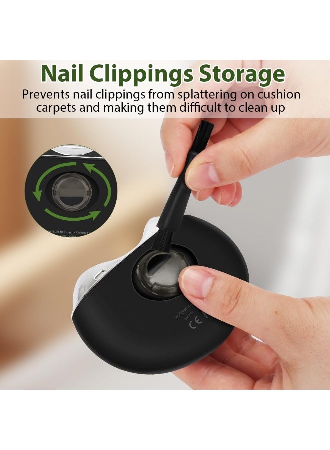 Automatic Electric Nail Clipper with 3-Speeds Levels and Nail Clip Storage, LCD Digital Display, USB Rechargeable Safety Electric Nail Trimmer Suitable for Babies,Children, Adults and Seniors - Image 5