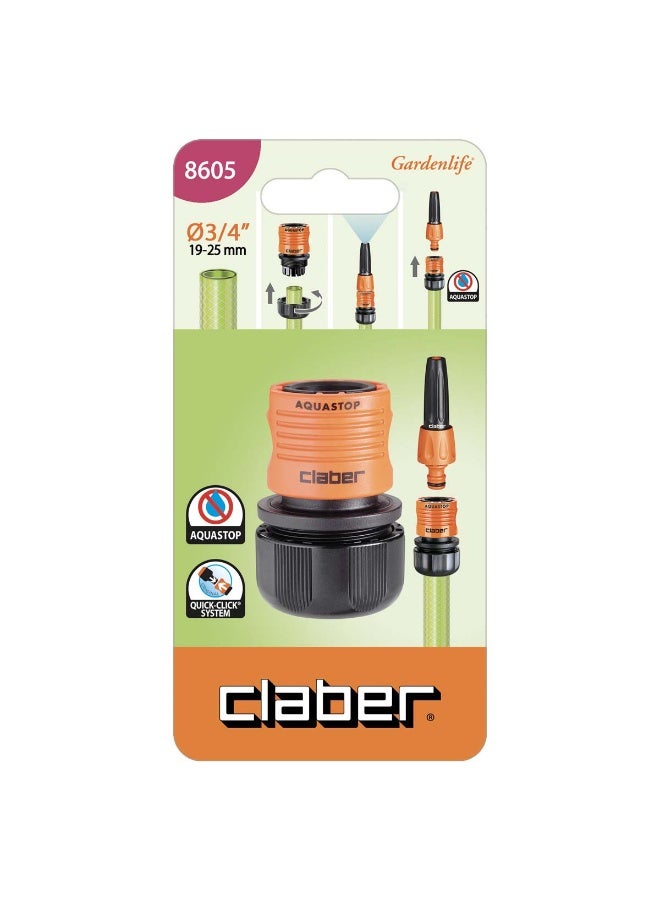 كلابر وصلة أوتوماتيكية مقاس 3/4 بوصة مع Aquastop - Image 2
