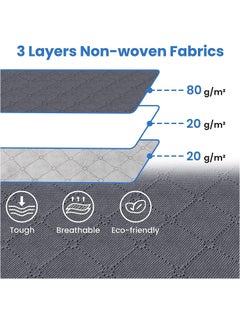 Arabest Clothes Storage, 6Pack Foldable Blanket Storage Bags, Storage Containers for Organizing Bedroom, Closet, Clothing, Comforter, Sweater, Organization and Storage with Lids and Handle, Grey  - Image 3