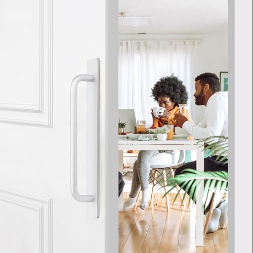 Ravinte Decor 2 Pack Adhesive Handles Self Stick Instant Cabinet Handles 8.35" Stick on Cabinet Handles Drawer Push Pull Handles Helper Sliding Screen Door Handles for Sliding Closet Window Wardrobe - Silver - Image 5