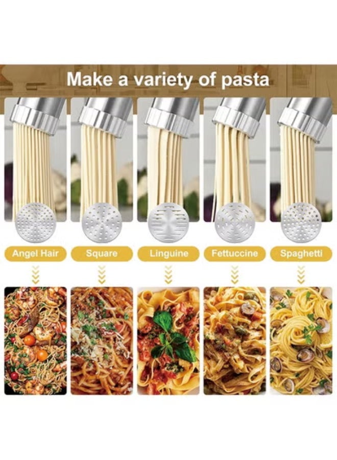Handheld Electric Pasta Maker, 5-in-1 Cordless Pasta Maker Machine, Portable Noodle Maker with Dough Cutter, Automatic Noodle Press Machine, Homemade Spaghetti Maker-White - Image 5