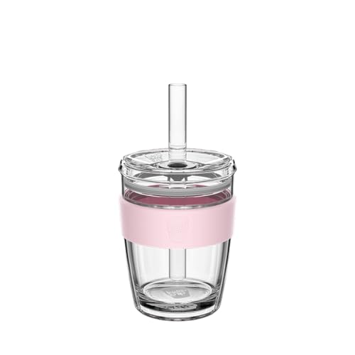 KeepCup Cold Cup Longplay Double wall Glass Ice Coffee Tumbler with Lid and Straw 12oz 340ml Pashmak - Image 1