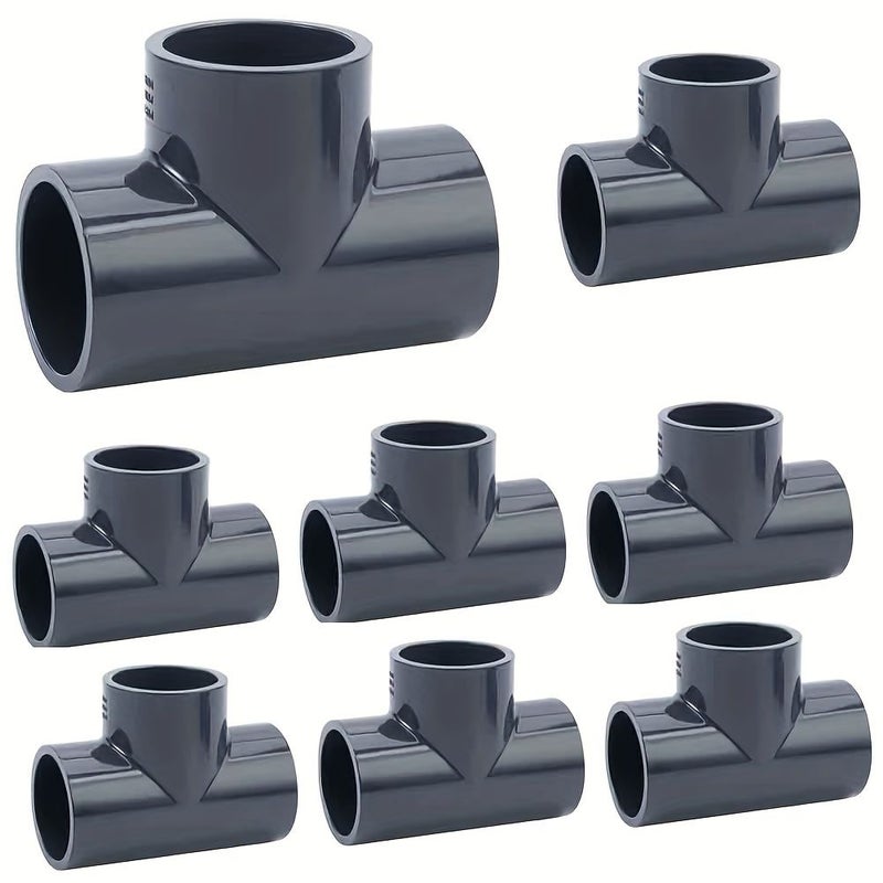 PVC Water Pipe Tees 8pcs 3/4 Inch Thickened Sturdy Durable Fittings - Image 4