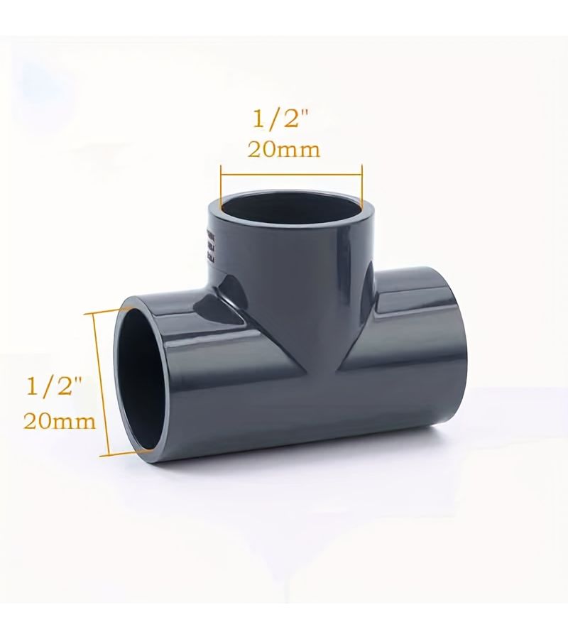 PVC Water Pipe Tees 8pcs 3/4 Inch Thickened Sturdy Durable Fittings - Image 5