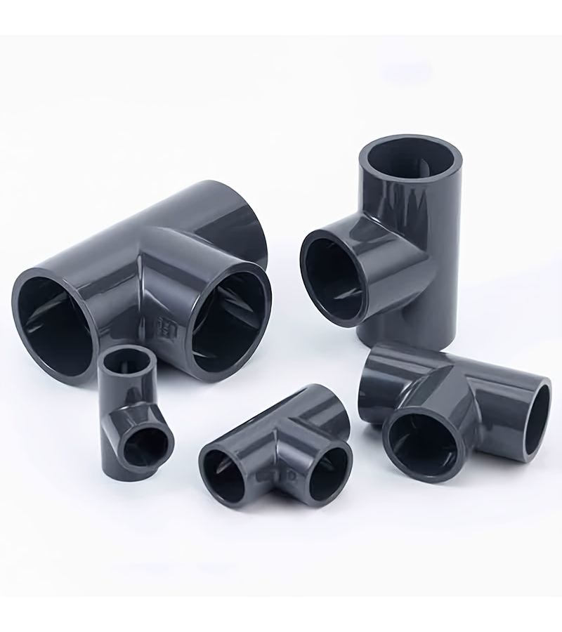 PVC Water Pipe Tees 8pcs 3/4 Inch Thickened Sturdy Durable Fittings - Image 1