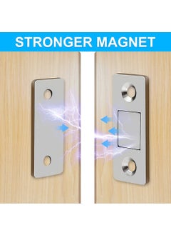 LIMBANI BROTHERS LIMBANI BROTHERS Magnetic Door Catch 4 Pack Ultra Thin Cabinet Magnetic Catch with Strong Adhesive Sticker Screws Slim Drawer Magnets Locks Furniture Safety Latches for Kitchen Cupboard Closet  - Image 4
