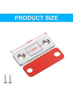 LIMBANI BROTHERS LIMBANI BROTHERS Magnetic Door Catch 4 Pack Ultra Thin Cabinet Magnetic Catch with Strong Adhesive Sticker Screws Slim Drawer Magnets Locks Furniture Safety Latches for Kitchen Cupboard Closet  - Image 2