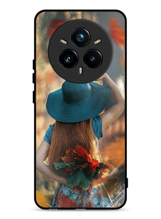 Covernex Realme 14 Pro Plus 5G Protective Case Cover Hat Girl Hiding Love Leaves