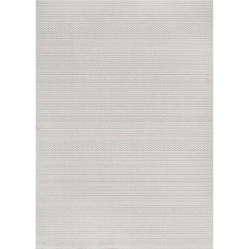 Luul Home Micro Loop Indoor Rug White 5x7 Boho Geometric Neutral Area Rugs for Living Room Soft Luxury Modern Low and High Pile Durable Stain Resistant Non-Shedding Indoor Area Carpet 5 x 7 - Image 2