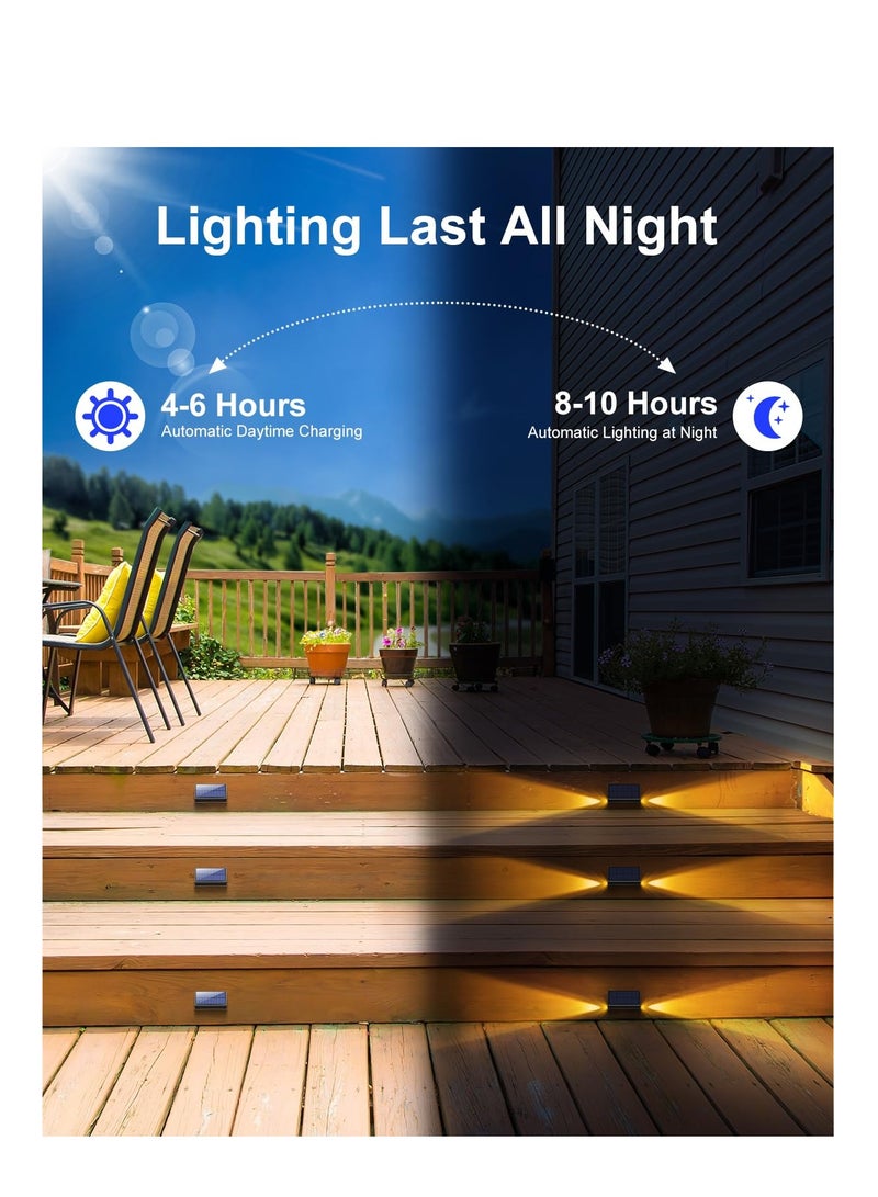 2-Pack Solar-Powered LED Step Lights - Waterproof Outdoor Security Lamps for Decks, Stairs, Patios, Fences, and Walls with Dual-Sided Illumination for Enhanced Safety and Decoration. - Image 4