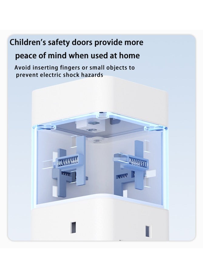 Exotic Tower Extension, 8 Way Multi Plug Extension Sockets 13A with 1.5M Wire, 2USB-A & 2USB-C Charging Slots - Fire Retardant Office Supplies Protected Extension Cord - White - pzsku/Z2903342DF5C990DDE418Z/45/_/1719064314/bd65d62d-9b58-474e-b55a-ac4ddcc2bdf8