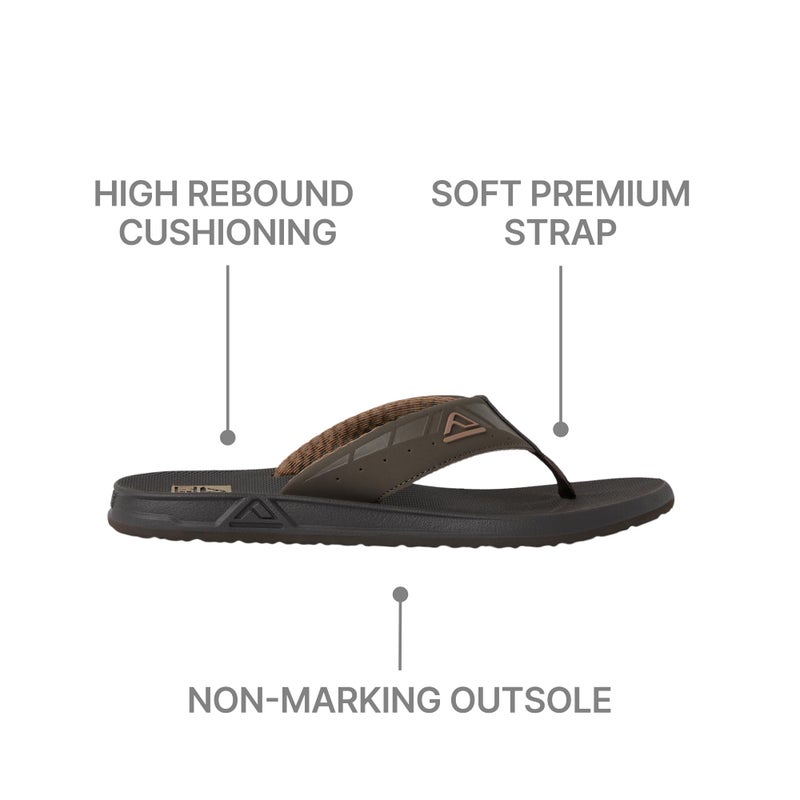 Reef Phantoms Mens Beach Flip Flop, Water Friendly, Soft and Supportive Molded Footbed, Brown, 6 - Image 5