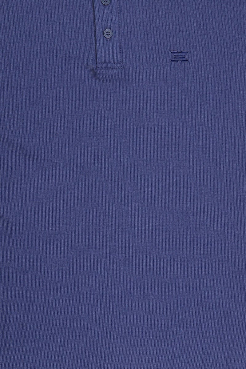 RBX Men Sportswear Fit Short Sleeve Outdoor Polo Shirt, Denim Blue - Image 5