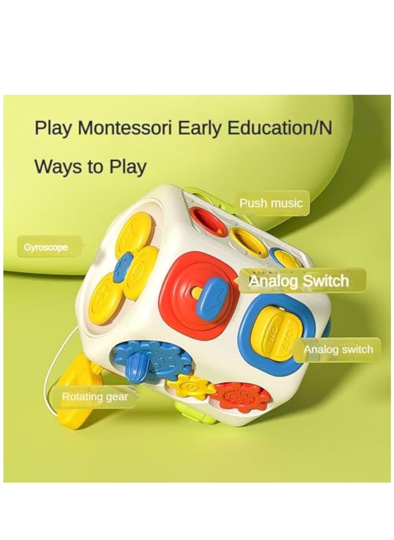 YelaJoy - Busy Cube for Toddlers 1-3, Montessori Sensory Activities Busy Board - Baby Gifts for 1-3 Old Infant Boys Girls - Airplane Plane Car Travel Toys Educational Learning - Image 1