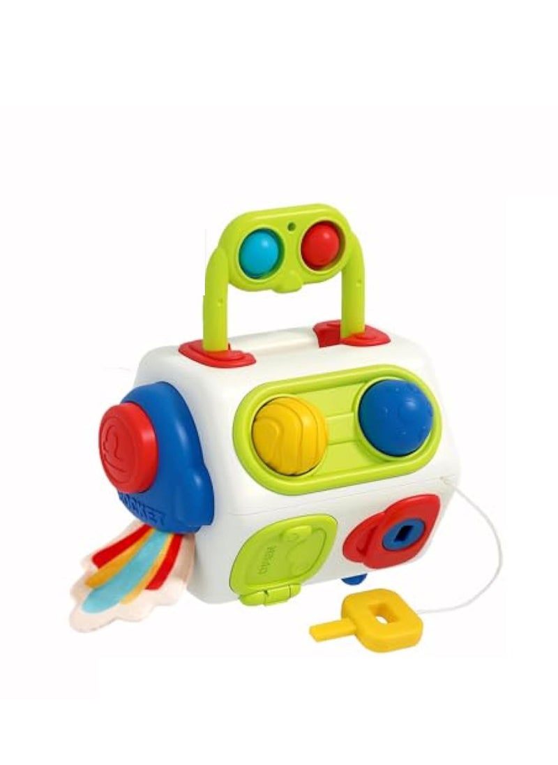 YelaJoy - Busy Cube for Toddlers 1-3, Montessori Sensory Activities Busy Board - Baby Gifts for 1-3 Old Infant Boys Girls - Airplane Plane Car Travel Toys Educational Learning - Image 1