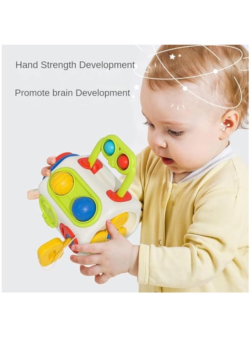 YelaJoy - Busy Cube for Toddlers 1-3, Montessori Sensory Activities Busy Board - Baby Gifts for 1-3 Old Infant Boys Girls - Airplane Plane Car Travel Toys Educational Learning - Image 1
