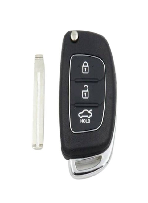 Basic Replacet Cover For Hyundai Remote Key 3 Button Uncut Keyless Entry Car Key Fob Shell Case Key Chain