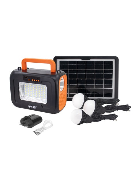 Portable Power Station 3 Flashlight Modes 56PCS And 4PCS LED With Bluetooth Speaker And FM Radio With 8W Solar Panel And 3 LED Bulbs