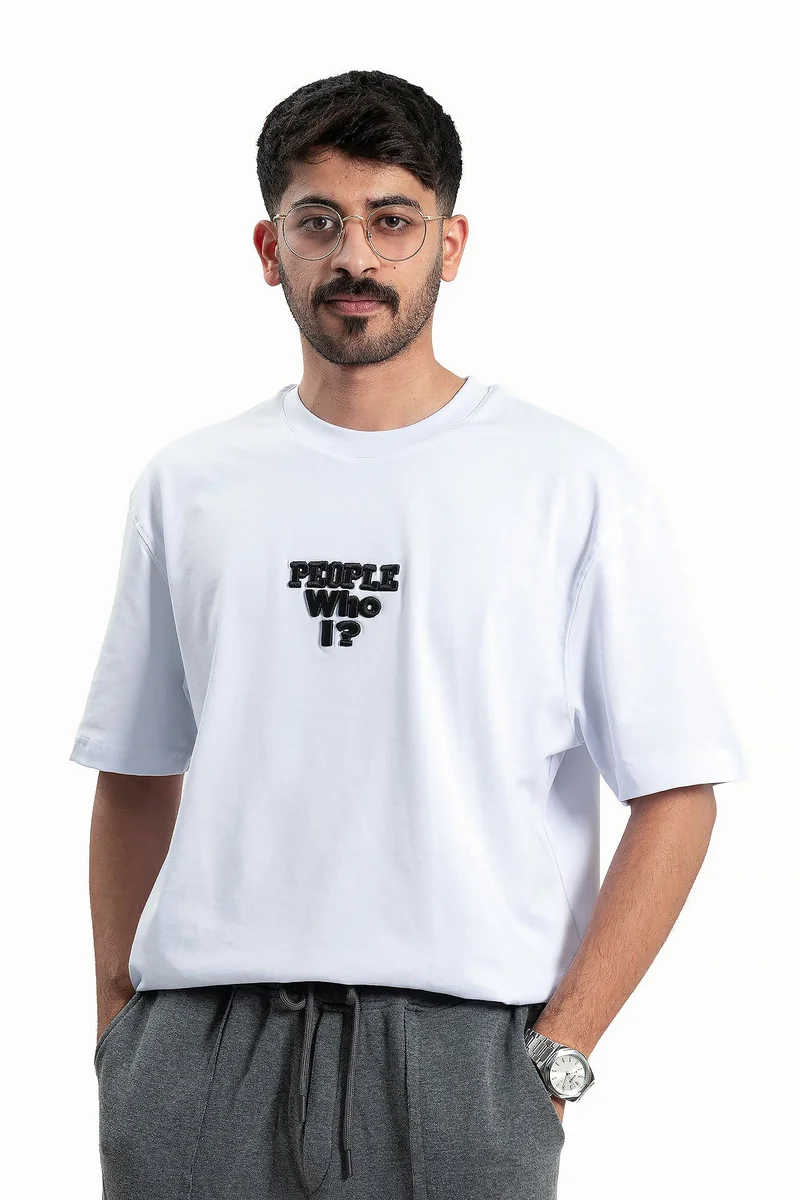 Wecre8 Men's White People T-shirt By WECRE8
