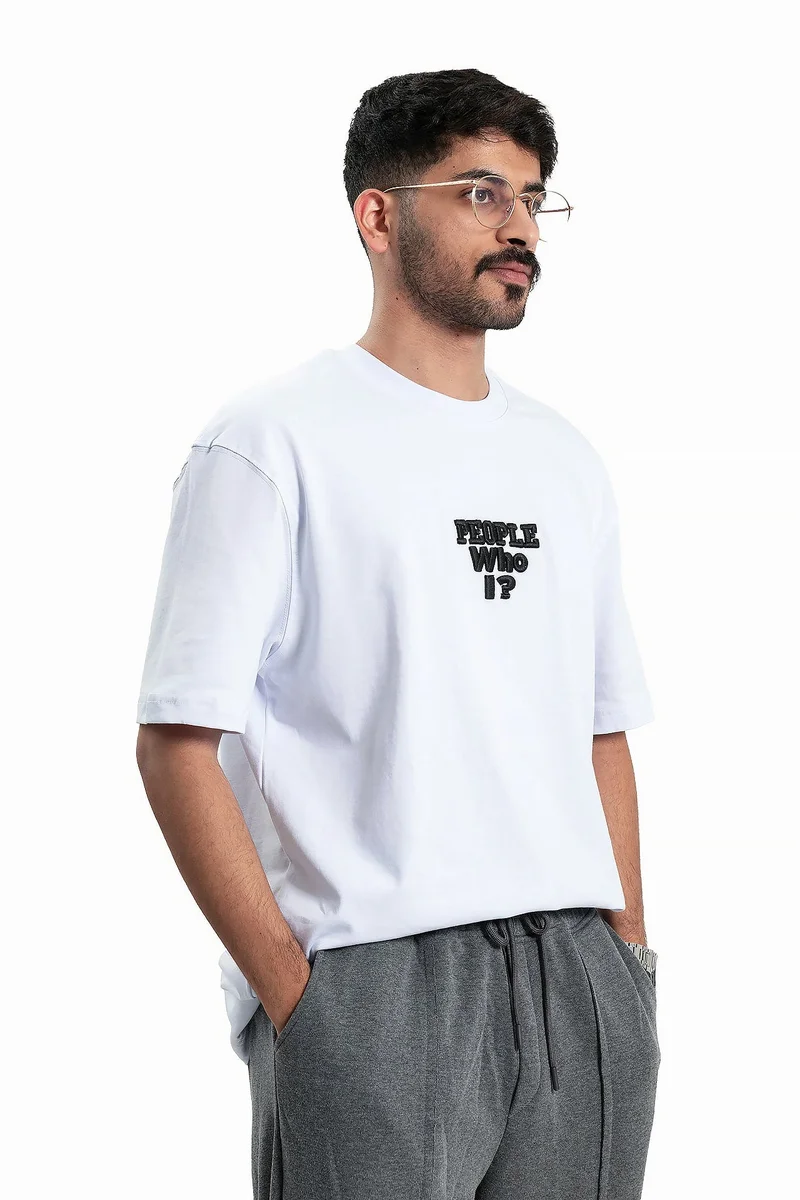Wecre8 Men's White People T-shirt By WECRE8