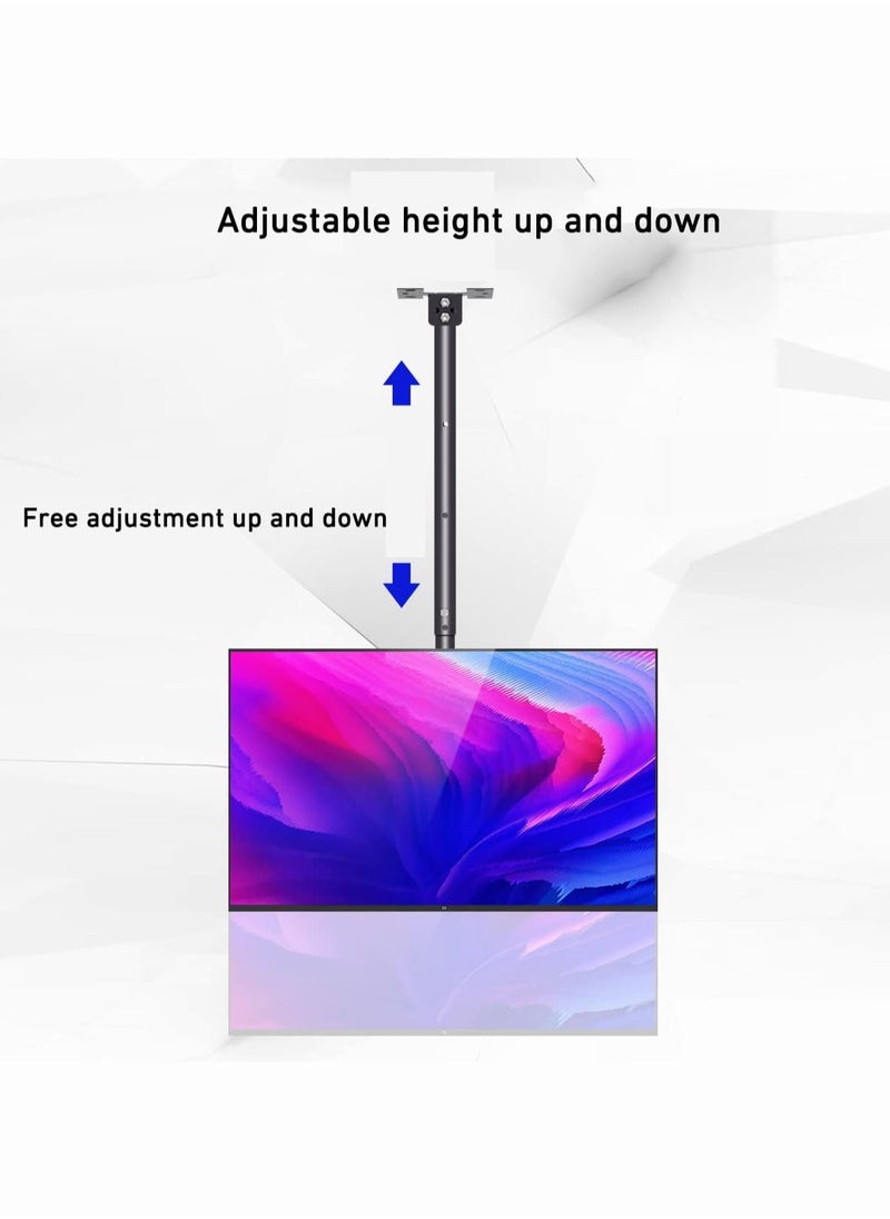 Chulovs - NEW Ceiling TV Mount For 40 42 43 50 55 60 65 70 Inch Flat Panel Televisions, Articulating Hanging Swivel TV Pole Bracket Adjustable Height 50KG Capacity - Image 1