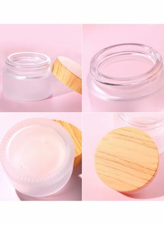 Y&D Glass Cosmetic Containers with lids, Round Frosted Jars(8 PACK 10ML)  - Image 3