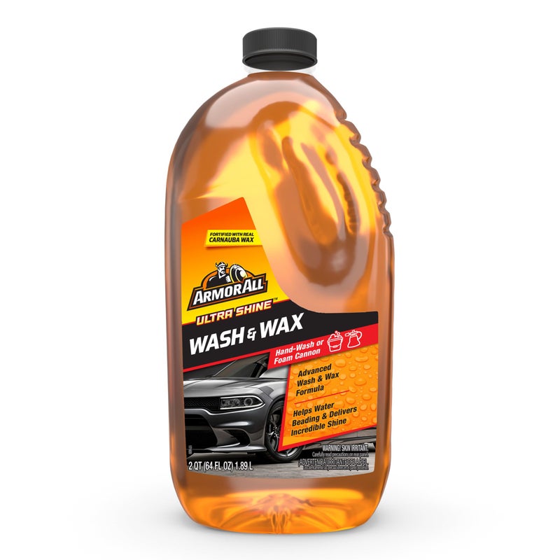 Armor All Ultra Shine Car Wash and Car Wax by Armor All, Cleaning Fluid for Cars, Trucks, Motorcycles, 64 Fl Oz Each - Image 1