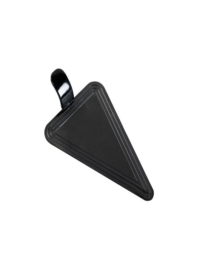 Restaurantware 4.5 x 3 Inch Cake Boards 100 Triangle Dessert Trays - Lightweight With Handle Black Plastic Pastry Boards Disposable Serves Appetizers Or Desserts - Image 1