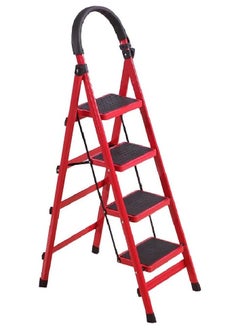 Alissa 4 Steps Foldable Aluminum Ladder Household Use for Indoor Outdoor with Non-slip Steps  - Image 1