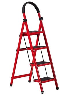 Alissa 4 Steps Foldable Aluminum Ladder Household Use for Indoor Outdoor with Non-slip Steps  - Image 2