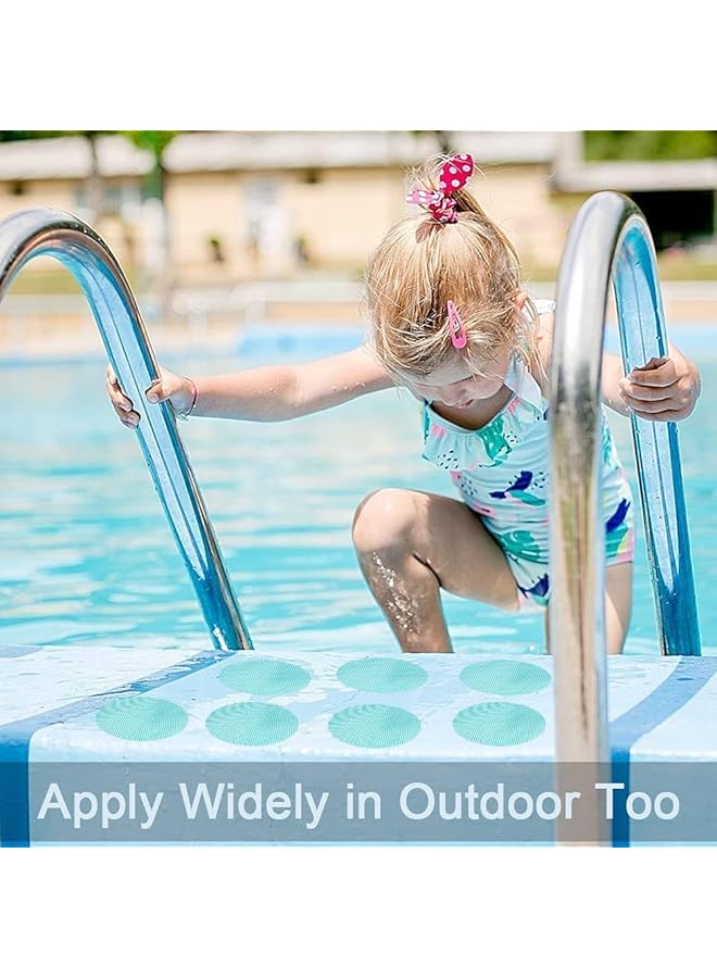 erorex 24Pcs Non Slip Bathtub Stickers Safety Adhesive Decals With Silicone Scraper For Bath Tubs Showers Stairs And Ladders Blue - Image 3