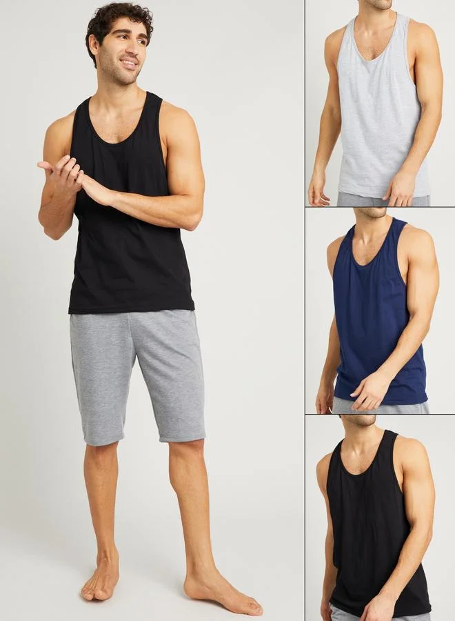 صن بيرن باي ستايلي Pack of 3 - Melange Racerback Vest