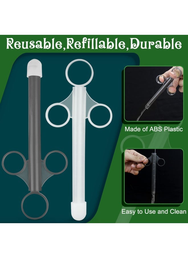 2Pack Storage Bag Lube Applicator Syringe with Precise Scales for Women Men Precision Female Lubricant Tube Applicator with 10ml Precision Markings Easy Use Clean Reusable No Disposable