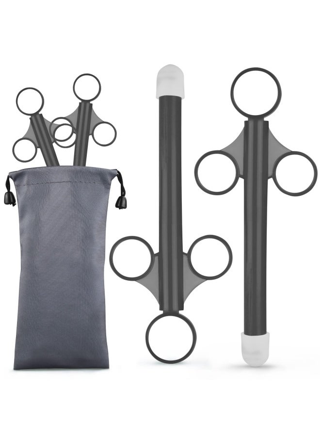 2Pack Storage Bag Lube Applicator Syringe with Precise Scales for Women Men Precision Female Lubricant Tube Applicator with 10ml Precision Markings Easy Use Clean Reusable No Disposable