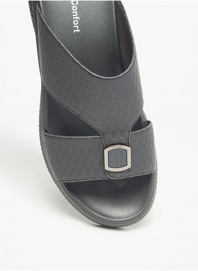 Le Confort - Textured Slip-On Comfort Sandals - Image 1