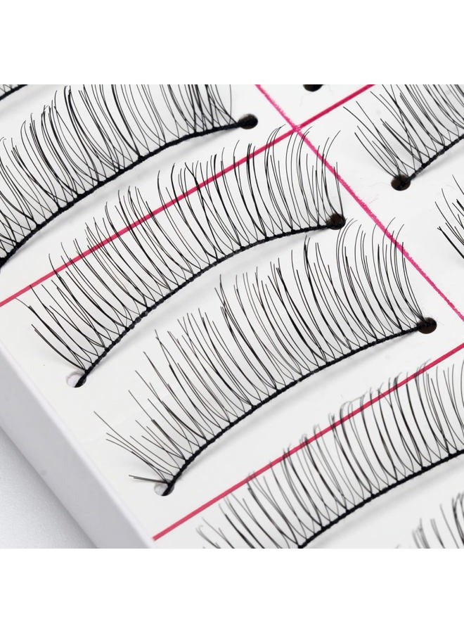 Adecco LLC 50 Pairs Natural Look Taiwan Handmade Fake False Eyelashes Eye Lashes Classical Eyelashes - Image 4