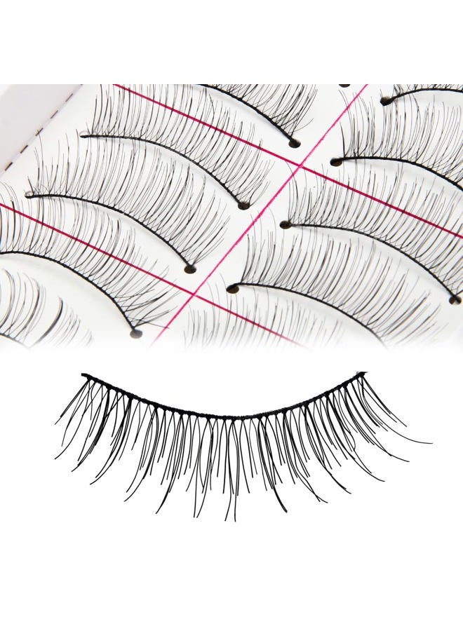 Adecco LLC 50 Pairs Natural Look Taiwan Handmade Fake False Eyelashes Eye Lashes Classical Eyelashes - Image 1