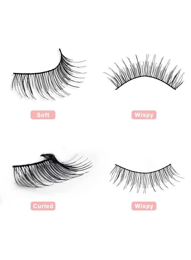 Adecco LLC 50 Pairs Natural Look Taiwan Handmade Fake False Eyelashes Eye Lashes Classical Eyelashes - Image 2