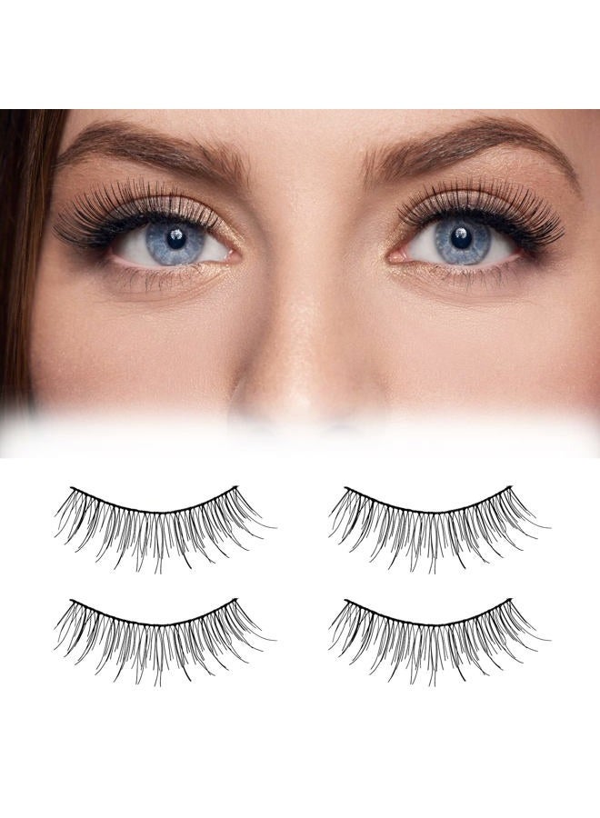 Adecco LLC 50 Pairs Natural Look Taiwan Handmade Fake False Eyelashes Eye Lashes Classical Eyelashes - Image 3